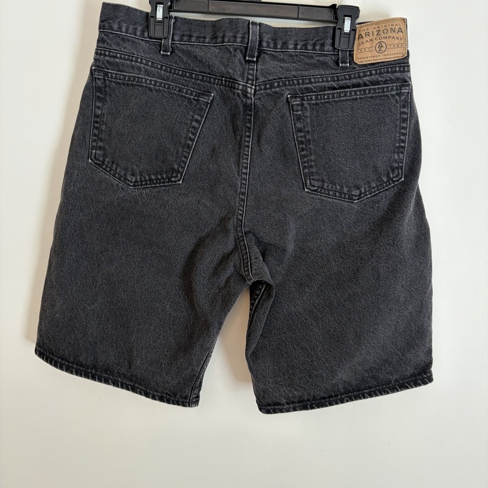 Arizona Denim Shorts W 34 Black Vtg Y2K Cali Skater Baggy USA Made Jorts Grunge